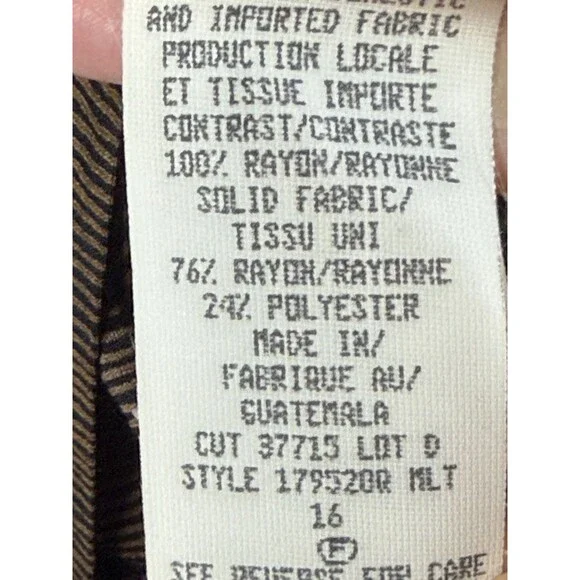 Vtg Carole Little Women Tunic Shirt  Boho Animal Print Floral Button Up Brown 16 - Picture 13 of 13